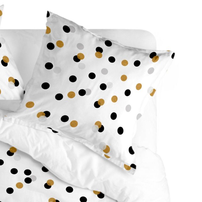 Funda de cojín HappyFriday Blanc Golden Dots Multicolor 60 x 60 cm 2