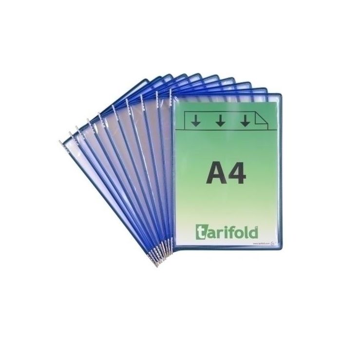 Djois Portacatalogos DIN A4 Azul Pack 10 Unidades Fundas PVC Antirreflejo
