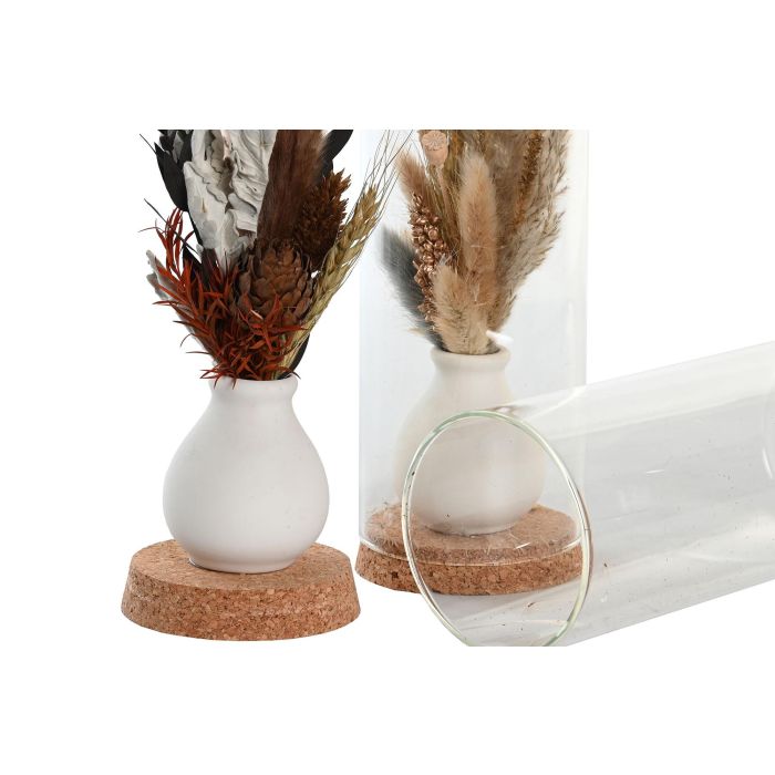 DKD Home Decor Decoracion Shabby Beige Rojo 8.5 x 20 x 8.5 cm (4 Unidades) 1