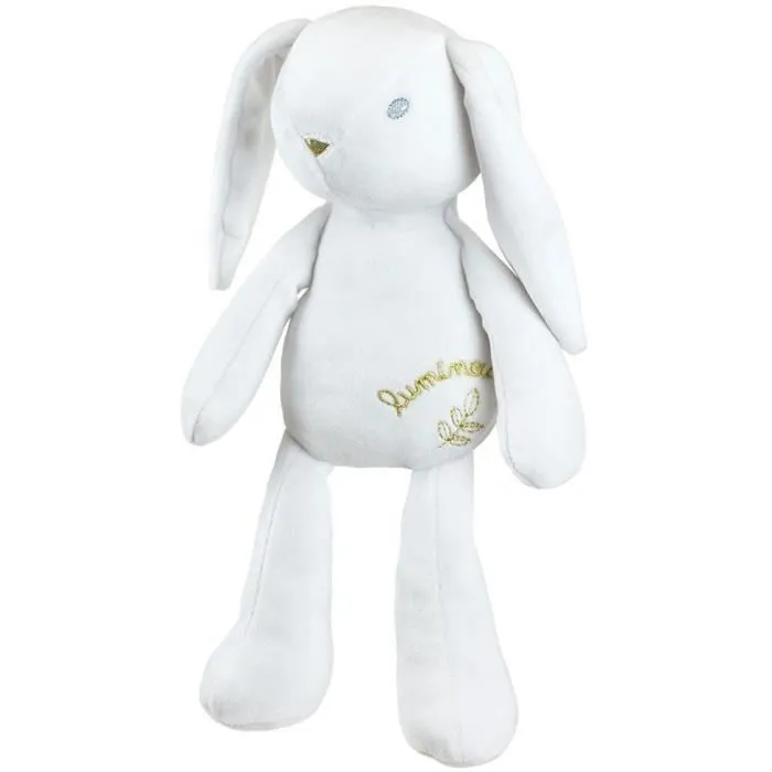 Jemini Conejo de peluche luminoso +/- 30 cm, suave y tranquilizador para niños 3