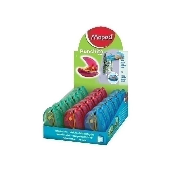 Taladro 1 Punzon Maped Punchito (5H) Expositor De 18 Surtido