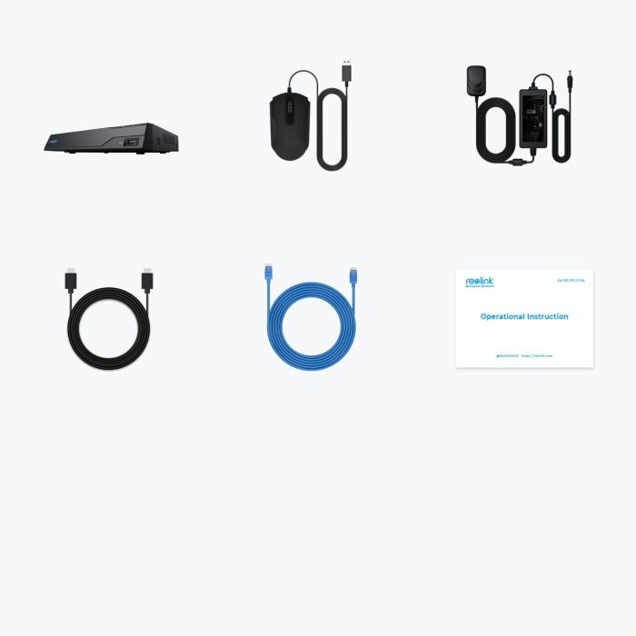 Reolink NVS8 NVR Grabador de Video 8 Canales 3840 x 2160 Pixeles 2TB Almacenamiento PoE 3