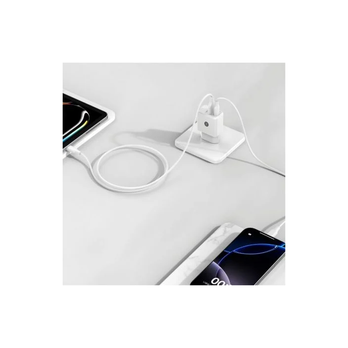 Tech One Tech TEC2412 Cargador Pared Doble USB-C USB-A 12W Blanco 2