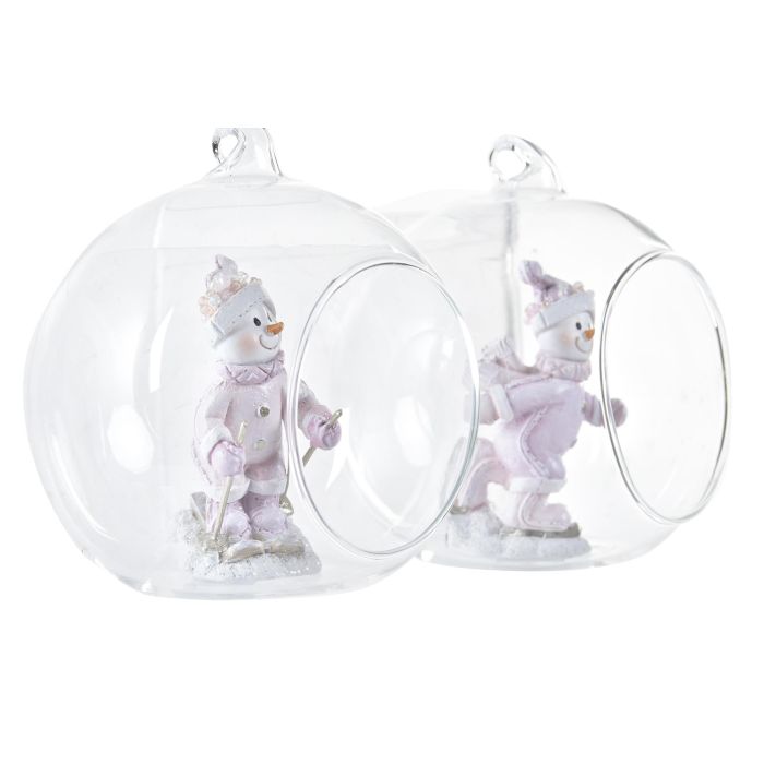 DKD Home Decor Decoración Colgante de Navidad Fantasía, Resina y Cristal, Rosa Blanco, 8x10.5x9 cm (6 Unidades, Surtido Aleatorio) 2 DKD Home Decor Decoración Colgante de Navidad Fantasía, Resina y Cristal, Rosa Blanco, 8x10.5x9 cm (6 Unidades, Surtido Aleatorio) 2