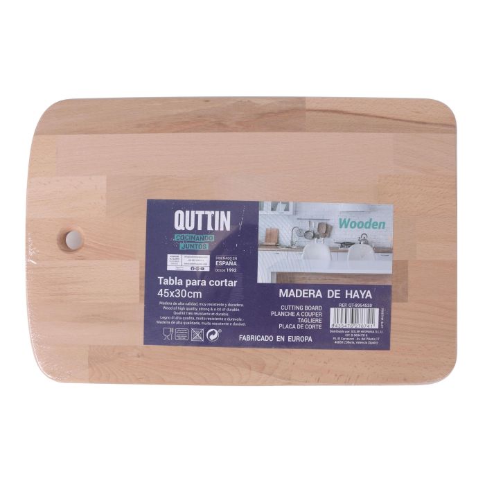 Tabla de cortar Quttin 45x30x1.7 cm con agujero (6 Unidades) 1 Tabla de cortar Quttin 45x30x1.7 cm con agujero (6 Unidades) 1