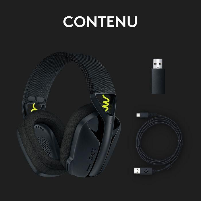 Auriculares Gaming Inalámbrico con Micrófono Logitech G435/ Bluetooth/ Negros y Amarillos 13 Auriculares Gaming Inalámbrico con Micrófono Logitech G435/ Bluetooth/ Negros y Amarillos 13