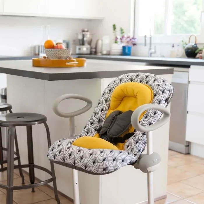 Beaba Hamaca Up&Down III Edición Especial Palmera Amarilla Tumbona Ultraconfortable Regulable en Altura 2