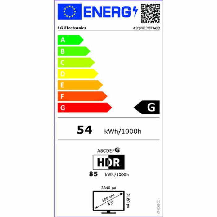 Smart TV LG 43QNED87A6D.AEU 4K Ultra HD 43" LED HDR Edge-LED QNED 1 Smart TV LG 43QNED87A6D.AEU 4K Ultra HD 43" LED HDR Edge-LED QNED 1