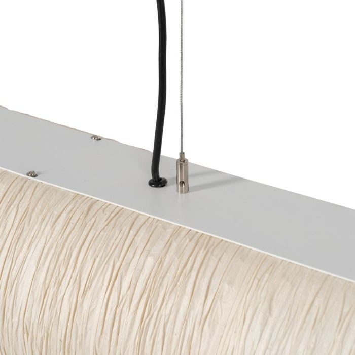 Lámpara Techo Beige Papel-Metal 1,20 X 1,20 X 20 cm