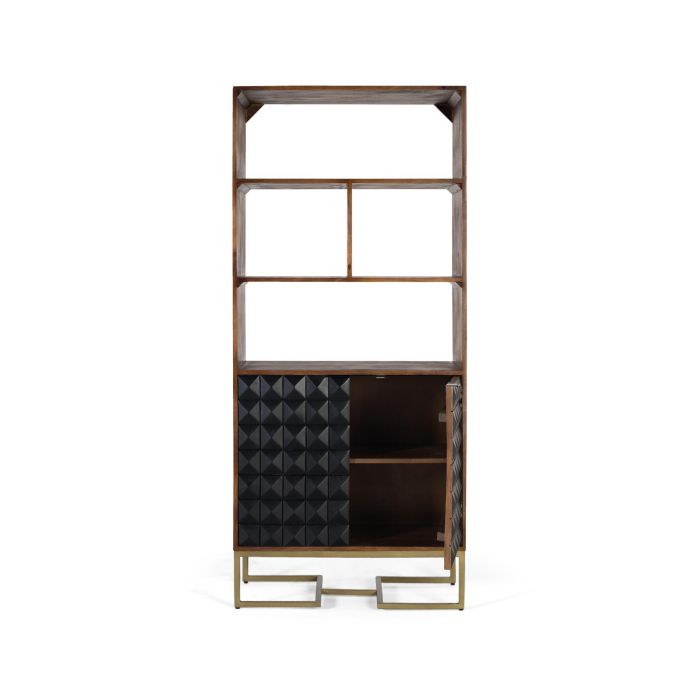 Giner y Colomer Librería Madera de Mango con Patas Doradas 3 Baldas 2