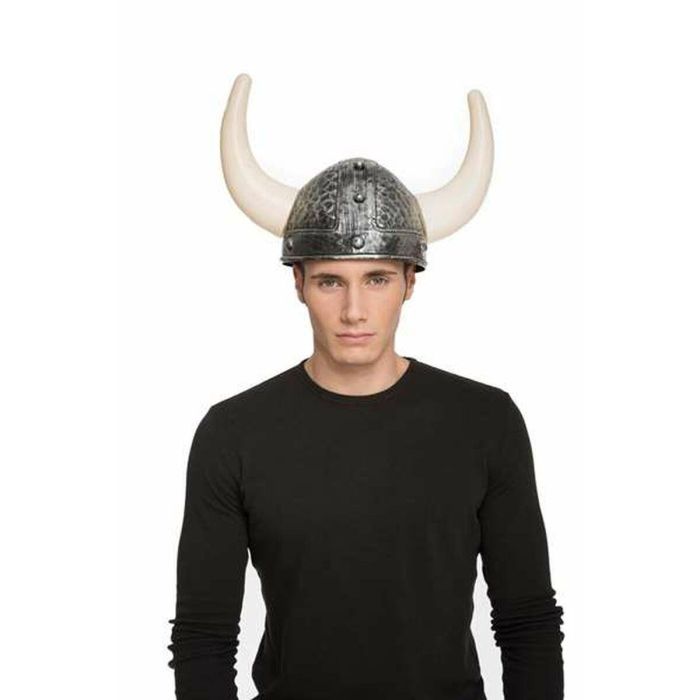 Casco Vikingo Gris 60 cm Adultos 1