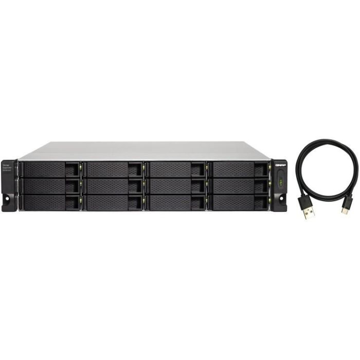 QNAP TL-R1200C-RP Unidad de expansión JBOD 12 bahías 2.5/3.5" USB-C 3.1 Gen2 10Gbps Rackmount 2U 1