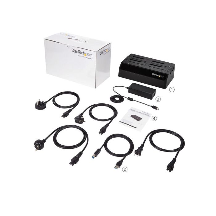StarTech.com Docking Station 4 Bahías USB 3.0 para Discos Duros SATA de 2.5"/3.5" a 5Gbps, compatible con SATA III 6Gbps 6