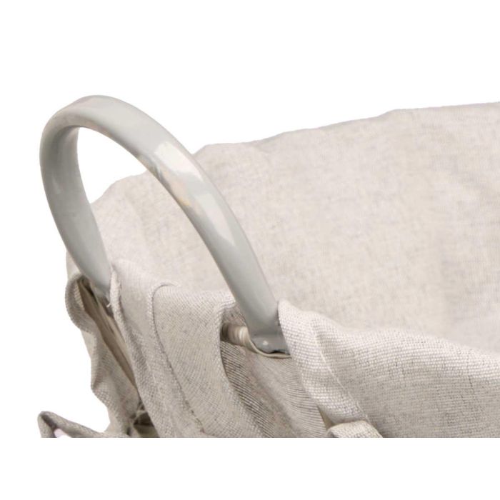 Cesto Redondo con Asas Gris Kipit 45 x 25 x 40 cm (12 Unidades) 3 Cesto Redondo con Asas Gris Kipit 45 x 25 x 40 cm (12 Unidades) 3