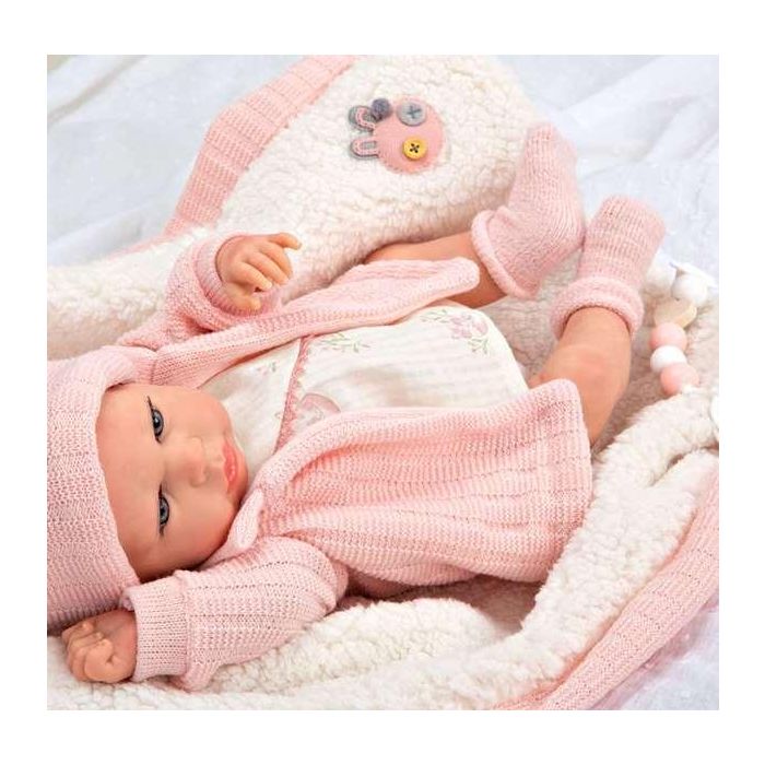Muñeca reborn arias 40 cm marta rosa c/manta 6 Muñeca reborn arias 40 cm marta rosa c/manta 6