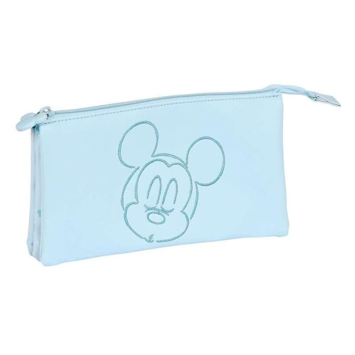 Portatodo Triple Mickey Mouse Clubhouse Baby Azul claro (22 x 12 x 3 cm) 3