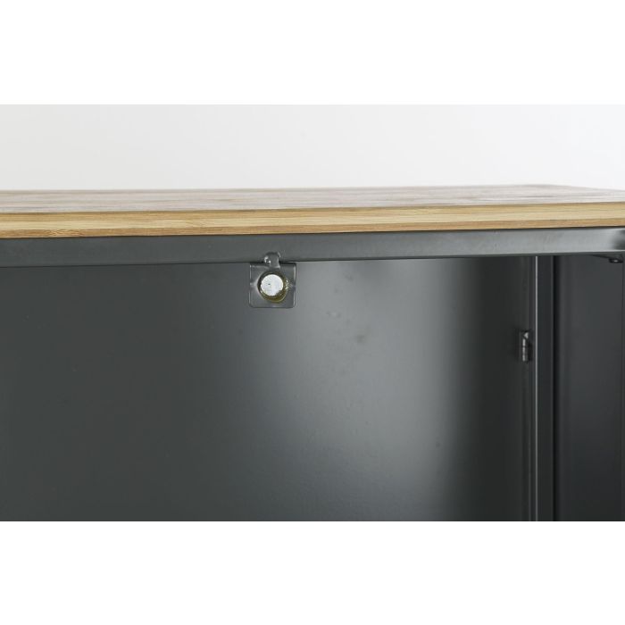 DKD Home Decor Estantería Loft Industrial con 2 Puertas y 2 Estantes de Metal y Madera, Gris Natural 79x39x133 cm 5 DKD Home Decor Estantería Loft Industrial con 2 Puertas y 2 Estantes de Metal y Madera, Gris Natural 79x39x133 cm 5