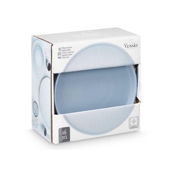Plato Postre 20 Cm Liso Azul Vessia (24 Unidades) 1 Plato Postre 20 Cm Liso Azul Vessia (24 Unidades) 1