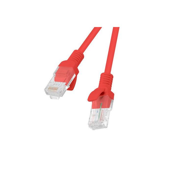 Lanberg PCU6-10CC-1000-R Cable de Red Latiguillo Cat6 UTP 10m Rojo RJ-45 250MHz PVC Trenzado 26AWG