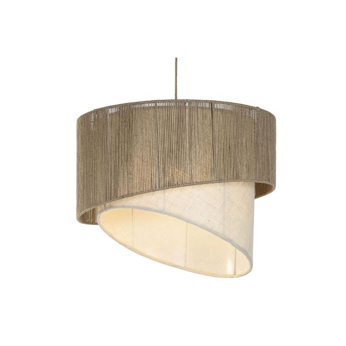 DKD Home Decor Lámpara de Techo Urban Yute y Metal Marrón Crudo 60x60x50 cm Casquillo E27 25W DKD Home Decor Lámpara de Techo Urban Yute y Metal Marrón Crudo 60x60x50 cm Casquillo E27 25W