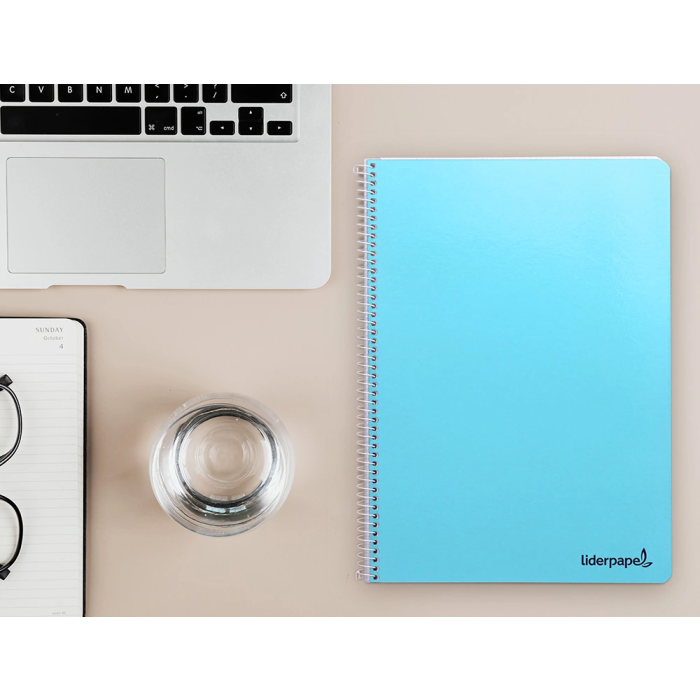 Liderpapel Cuaderno Espiral A4 Micro Smart Tapa Blanda 80 Hojas 60gr Horizontal 7mm Doble Margen 9