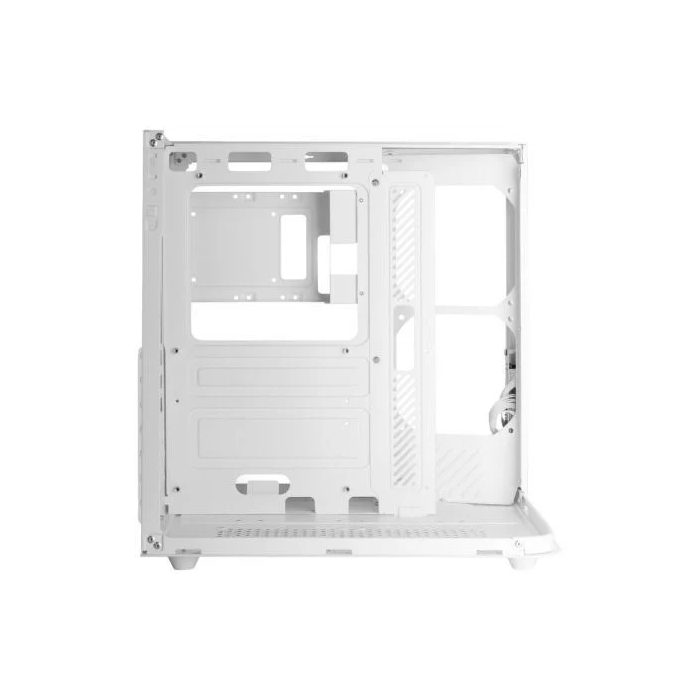Mars Gaming MC-INFINIOLITE White: Caja Gaming ATX Cube con Cristal Templado Curvo Panorámico Blanco - Estructura Dual Chamber, GPU hasta 325mm, sin Ventiladores