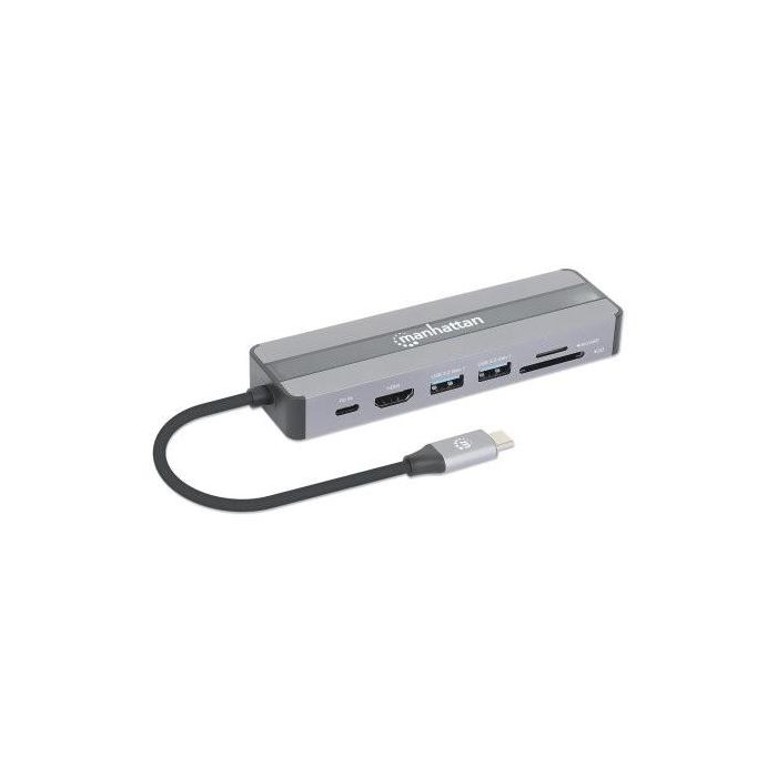 MANHATTAN 7-in-1 Dockingstation HDMI RJ45 2xUSB-A SD/MicroSD 5