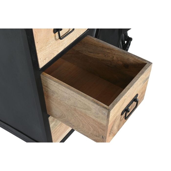 Cajonera Loft DKD Home Decor Negro Marron 68 x 105 x 100 cm 4