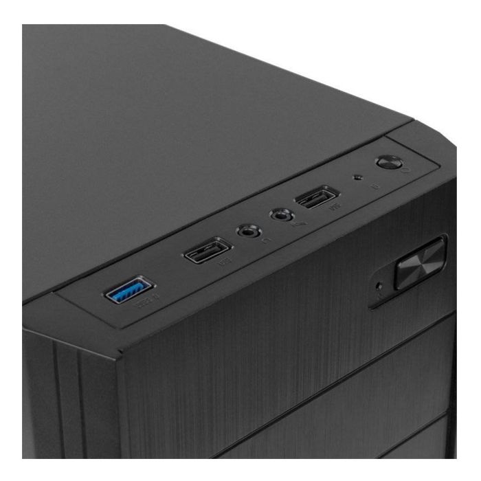 Nox NXLITE010 Caja Semitorre con Fuente 500W ATX, mATX, ITX, Frontal Cepillado, GPU 345mm, USB 3.0, Negro 1