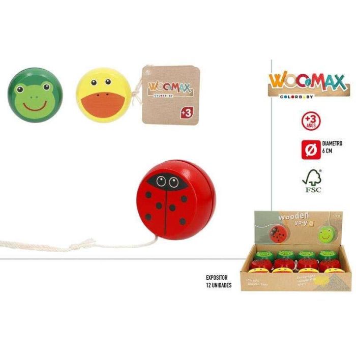 Yoyo madera diametro 6 cm - modelos surtidos 1 Yoyo madera diametro 6 cm - modelos surtidos 1
