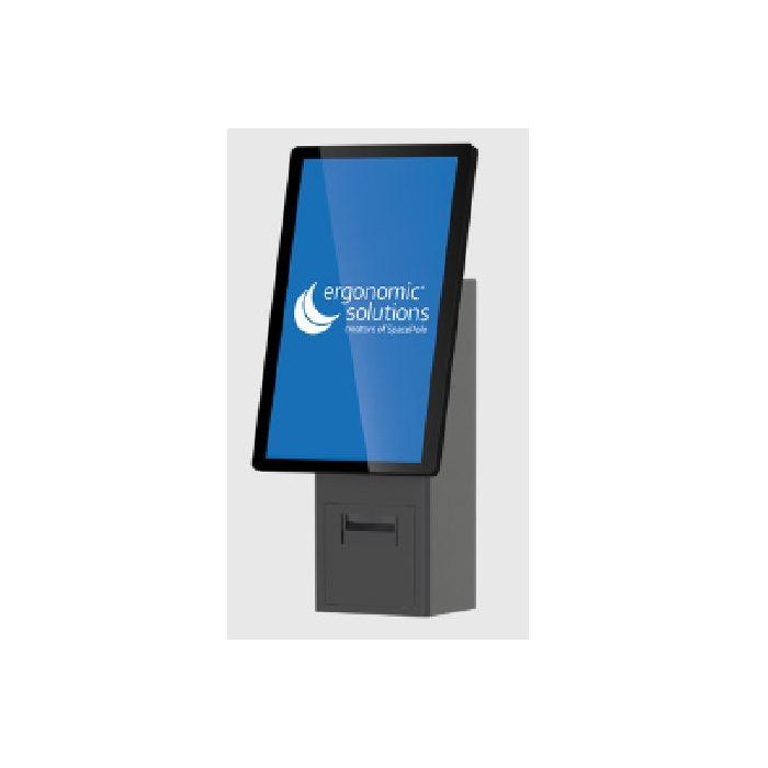 Ergonomic Solutions SpacePole Mini Kiosk Montaje Pared. Ideal para check-in/out, auto-pedidos y display en espacios reducidos. 1