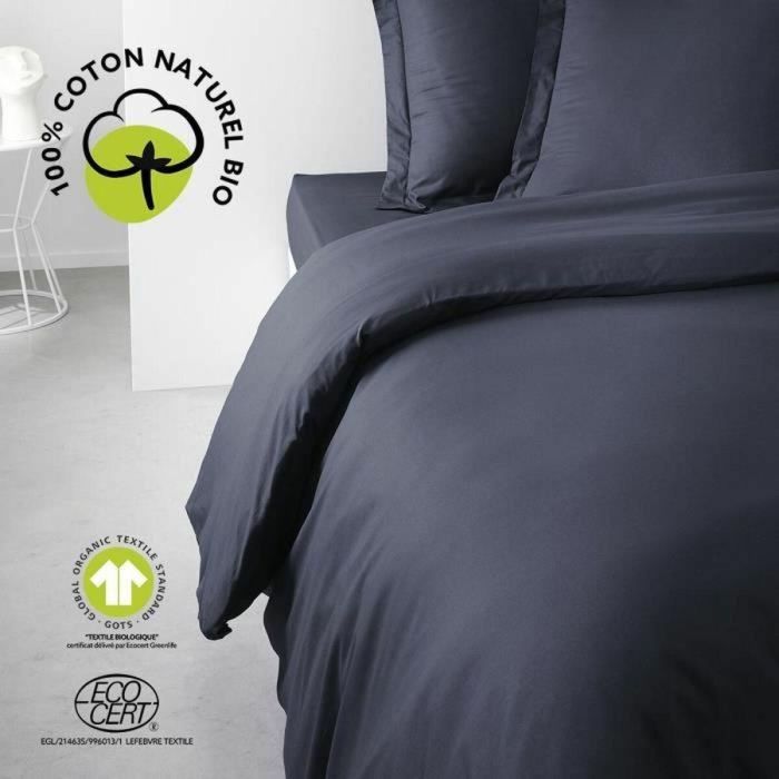 Today Juego de Cama 240 x 260 cm TOD3574643513083 100% Algodón Azul Marino Orgánico Certificado GOTS 3