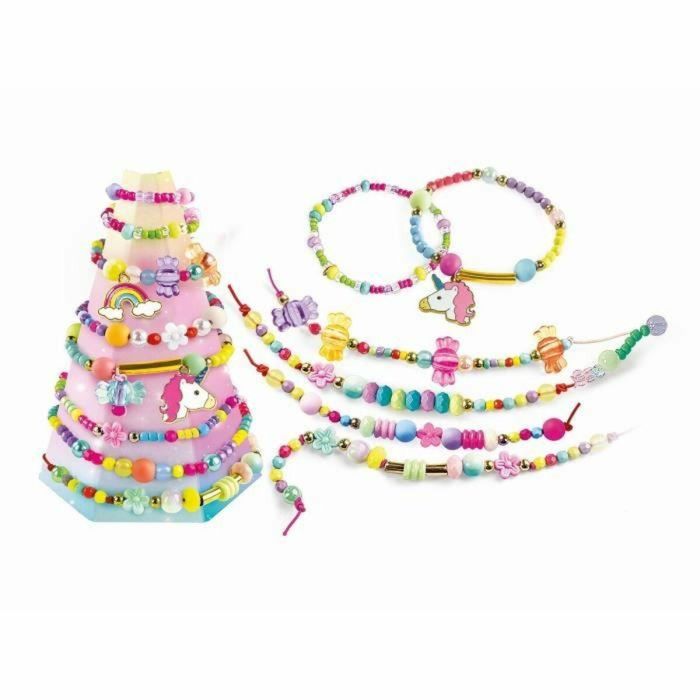 Clementoni - Crazy Chic - Caja creativa Unicornio - Crea tus pulseras de pedrería de colores con dijes y pompones - A partir de 7 años 3