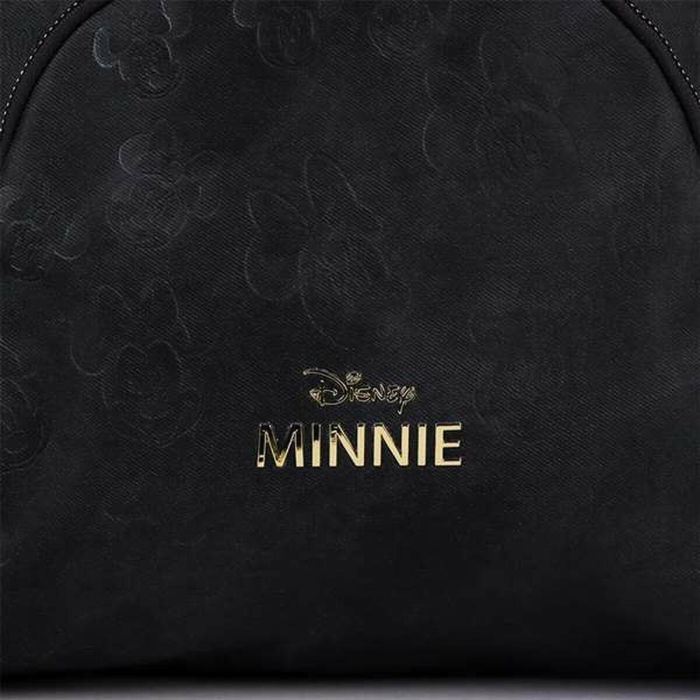 Cerdá Mochila casual Minnie polipiel negra, diseño urbano para niños y adultos, ideal para viajes y uso diario, a partir de 3 años 1
