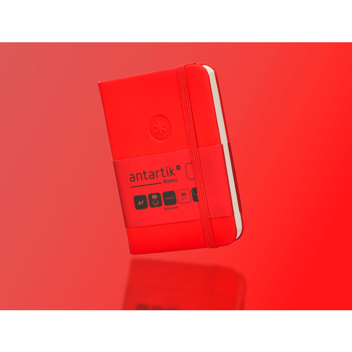 Antartik Cuaderno A7 Tapa Dura Hojas Lisas Rojo 80 Hojas 80gr FSC 9