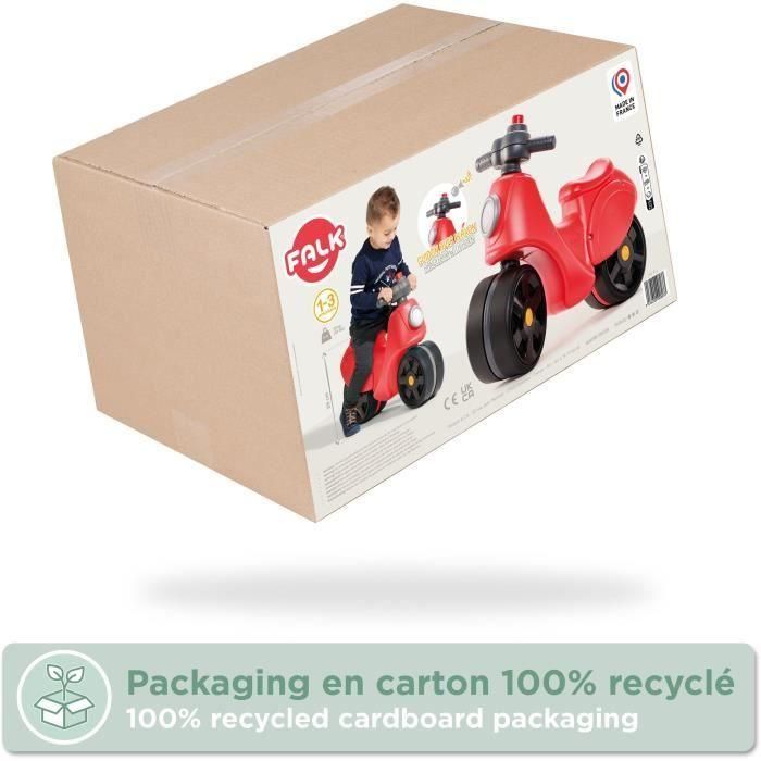 Patinete Strada - FALK - Manillar orientable con bocina - Ruedas anchas y seguras - Rojo - 100% Fabricado en Francia - A partir de 12 meses 5