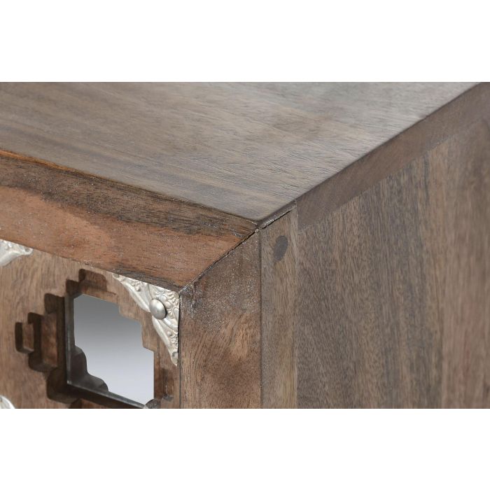 Aparador Home ESPRIT Marrón Negro Plateado 80 x 38 x 80 cm 4 Aparador Home ESPRIT Marrón Negro Plateado 80 x 38 x 80 cm 4