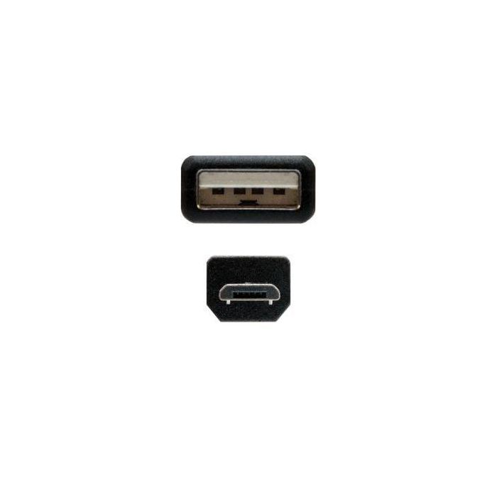 Nanocable Cable USB 2.0 Tipo A Macho a Micro USB B Macho para Móviles y Cámaras Digitales, 0,8 m Negro 2 Nanocable Cable USB 2.0 Tipo A Macho a Micro USB B Macho para Móviles y Cámaras Digitales, 0,8 m Negro 2