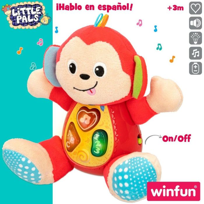 Peluche con Sonido Winfun Mono 18 x 20,5 x 12,5 cm (6 Unidades) 5