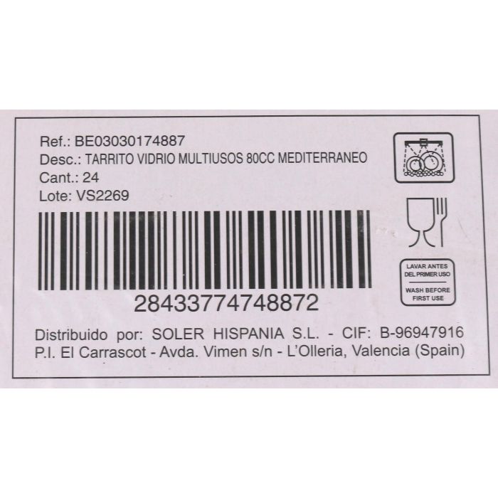 Tarrito de vidrio multiusos 80 cc - Mediterraneo (72 Unidades) 5 Tarrito de vidrio multiusos 80 cc - Mediterraneo (72 Unidades) 5