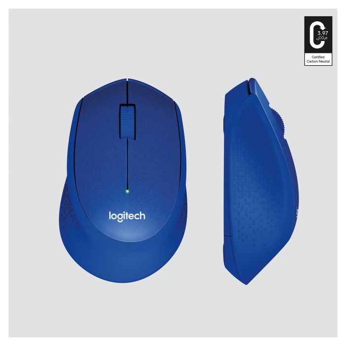 Logitech M330 Silent Plus Ratón Óptico Wireless Azul, 1000 dpi, 2.4 GHz, Batería 24 meses 5