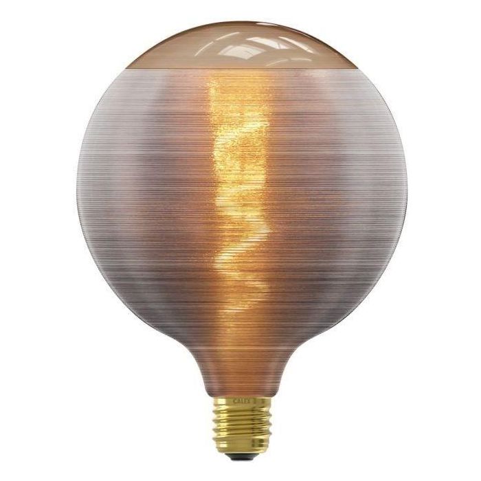 Bombilla LED E27 - CALEX - G125 - Filamento espiral - 4W - 80 lm - 1800 K - Gris Bombilla LED E27 - CALEX - G125 - Filamento espiral - 4W - 80 lm - 1800 K - Gris