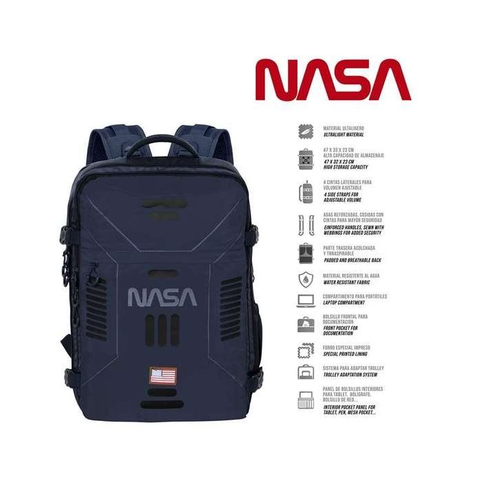 Karactermania Mochila NASA Spaceship 33 x 23 x 47 cm, Gran Capacidad, Ligera e Impermeable, Compartimento Portátil Hasta 17", Bolsillo Frontal Impermeable, Espalda Acolchada 1 Karactermania Mochila NASA Spaceship 33 x 23 x 47 cm, Gran Capacidad, Ligera e Impermeable, Compartimento Portátil Hasta 17", Bolsillo Frontal Impermeable, Espalda Acolchada 1