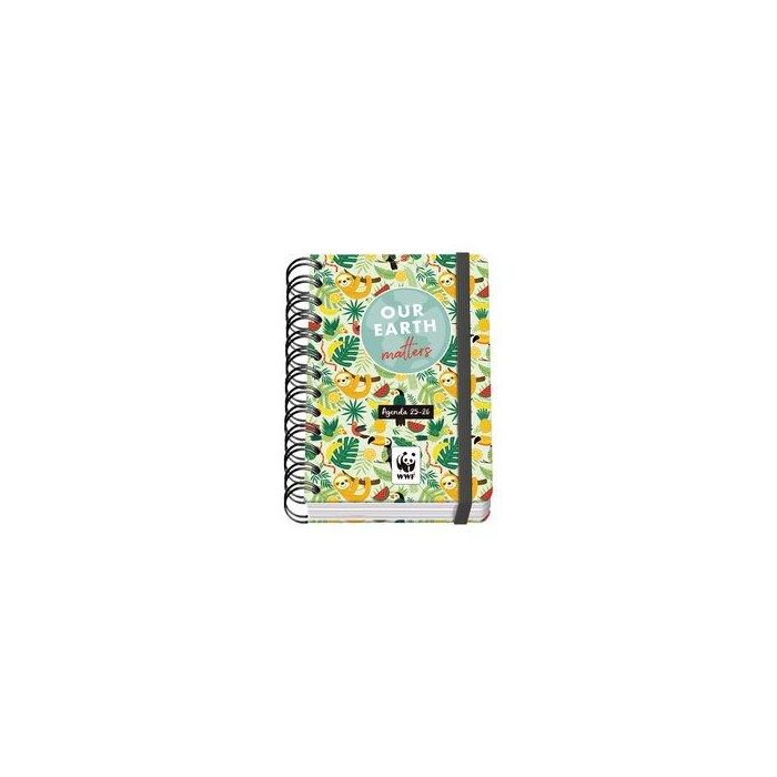 Agenda Escolar (2025-26) Dohe Premium Wwf Tropic Wire-O Tapa Extra A6 155X215 D/P Con Goma