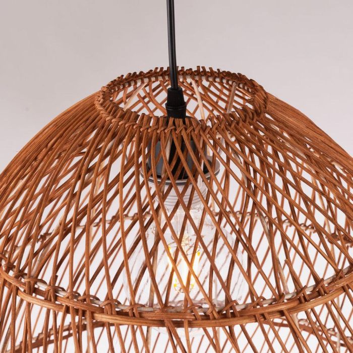 Lámpara Colgante Ratán Avondale SKD-P80043 Estilo Natural Boho Chic con Casquillo E27 - Iluminación Decorativa 1
