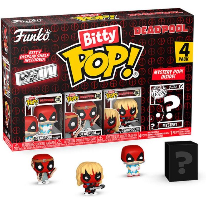 FUNKO Bitty POP! Marvel Deadpool Sleepover Blister 4 figuras, incluye 1 figura misteriosa