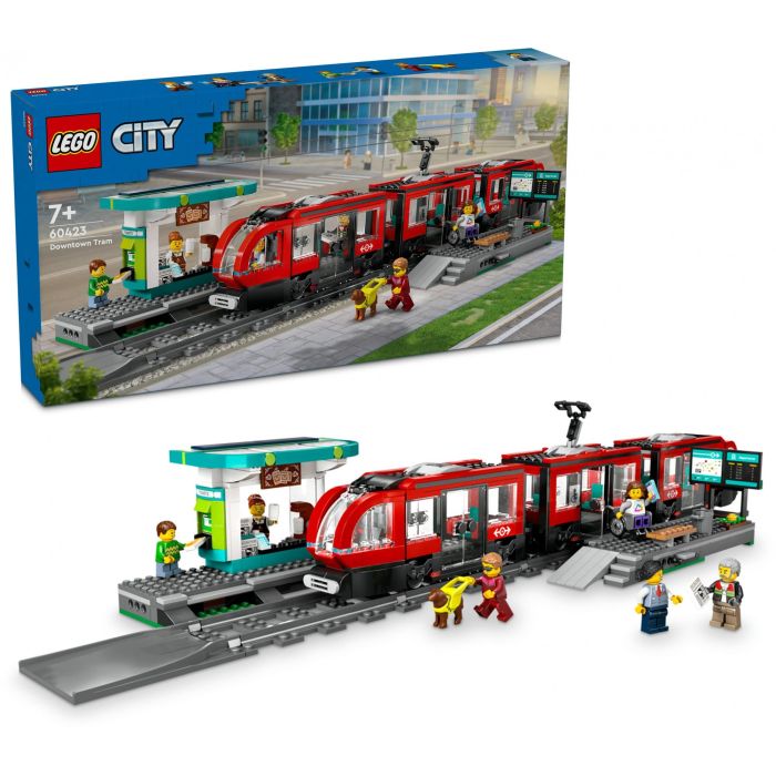 LEGO 60423 City Tranvía y Estación del Centro de la Ciudad, set de juego de construcción para niños a partir de 7 años 13 LEGO 60423 City Tranvía y Estación del Centro de la Ciudad, set de juego de construcción para niños a partir de 7 años 13