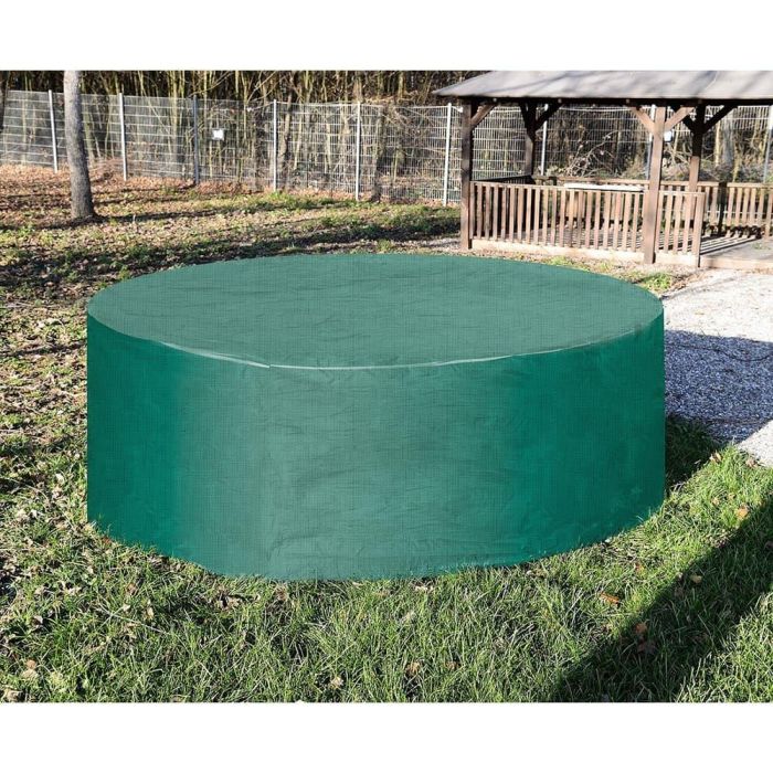 Altadex Funda protectora circular para mesa y sillas Ø120x90cm, polietileno 100g/m², impermeable y transpirable, verde 1 Altadex Funda protectora circular para mesa y sillas Ø120x90cm, polietileno 100g/m², impermeable y transpirable, verde 1