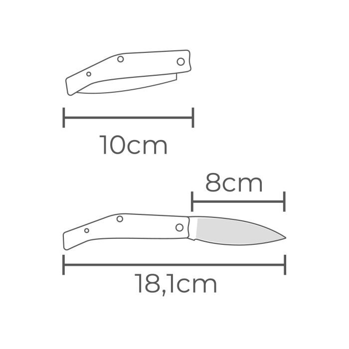 Edm Navaja Pedraforca Mango Plástico 181 mm Acero Inoxidable Profesional Doméstico Plegable Marrón 4
