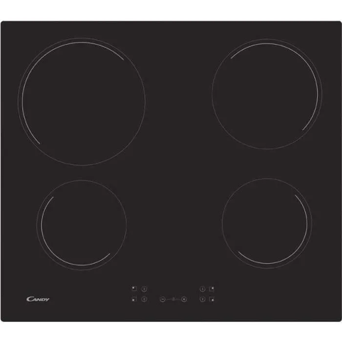 Candy CH64CCB Placa Vitrocerámica - 4 Zonas - 6500 W - Negro - 56 x 49 cm Candy CH64CCB Placa Vitrocerámica - 4 Zonas - 6500 W - Negro - 56 x 49 cm